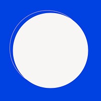 Blue circle frame, geometric design vector
