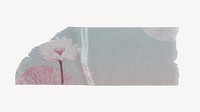Water lily washi tape design on white background