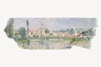 Claude Monet's painting washi tape design on white background