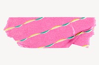 Pink pattern washi tape design on white background