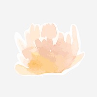 Classic pastel floral hand drawn watercolor flower