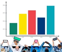 Bar Graph Analysis Achievement Improvement Strategy Success Concept