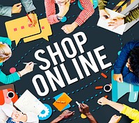 Shop Online E-commerce Marketing Business Concept