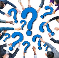 Group of Diverse Business People with Question Marks