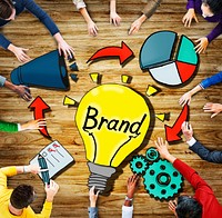 Aerial View People Brand Innovation Trademark Symbol Concepts