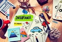 Note Pad and Insurance Concept