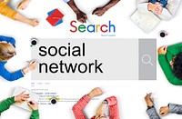 Social Network Media Connection Communication Concept