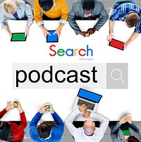 Podcast Audio Social Media Digital Sharing Network Concept