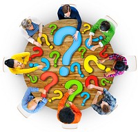 Multiethnic Group of People with Question Mark