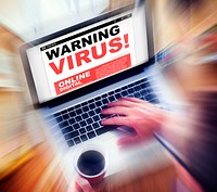 Digital Online Internet Warning Threat Virus Concept