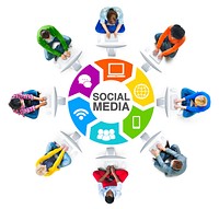 People Social Networking and Social Media Concept