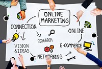 Online Marketing E-commerce Commercial Strategy Concept