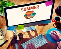 Summer Time Let's Travel Holiday Concept
