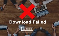 Download Failed Data Error Incomplete Load Concept
