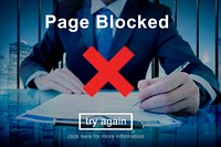 Page Blocked Problems Error Forbidden Concept
