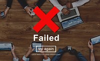 Failed Error Failling Mistake Negative Stress Bad Concept
