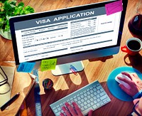 Visa Application Form Immigration Concept