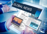 Media Journalism Global Daily News Content Concept