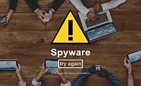 Spyware Virus Firewall Network Security System Concept
