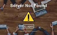 Server Not Found Error Danger Caution Warning Concept