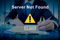 Server Not Found Error Danger Caution Warning Concept