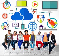 Big Data Sharing Online Global Communication Teamwork Concept