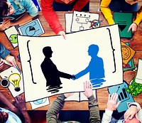 Handshake Greeting Corporate Deal Collaboration Concept