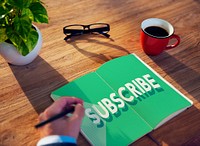 Subscribe Follow Subscription Membership Social Media Concept