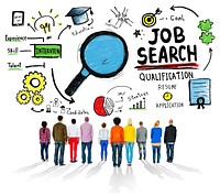 Ethnicity Business People Searching Job Search Recruitment Concept