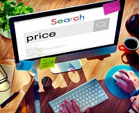 Price Cost Buying Selling Value Worth Commerce Concept
