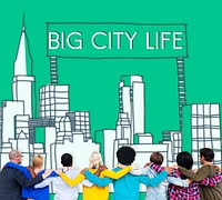 Big City Life Downtown District Metropolis Location Concept