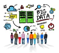 Ethnicity Cheerful Group Big Data Information Data Center Concept