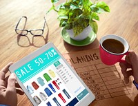 Digital Online Marketing Sale Shopping Concept