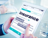 Digital Dictionary Insurance Benefits Protection Concept