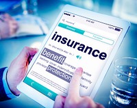 Digital Dictionary Insurance Benefits Protection Concept