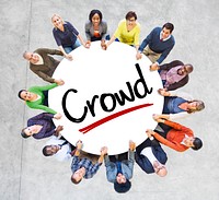 Diverse People in a Circle with Crowd Concept