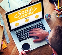 Digital Online Social Security Protection Office Concept