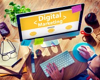 Digital Marketing Online Working Office Concept