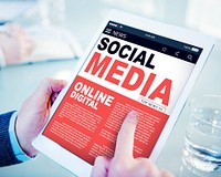 Digital Online Report News Social Media Concept