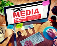 Digital Online News Social Media Concept