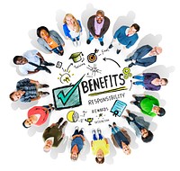 Benefits Gain Profit Earning Income People Diversity Concept