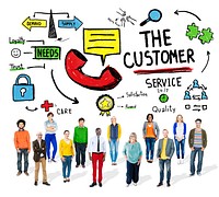 The Customer Service Target Market Support Assistance Concept