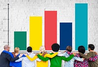 Teamwork growth colorful chart