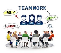 Multi-Ethnic Group of People and Teamwork Concept