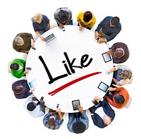 People Social Networking and Like Concept