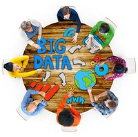 Big Data Information Technology Internet Diverse People Concept