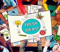 Freash Ideas Inspire Design Creative Concept