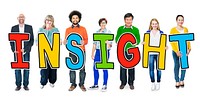 Group of Diverse People Holding Insight