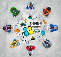 Diversity Casual People Retirement Digital Communication Discussion Concept