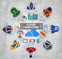 People Computer Technology Global Communications Cloud Computing Concept